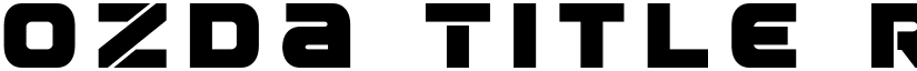 Ozda Title Regular font