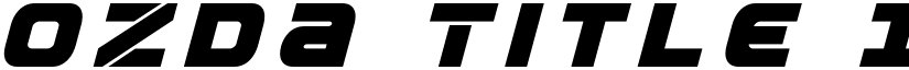 Ozda Title Italic Italic font