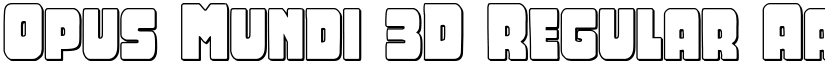 Opus Mundi 3D Regular font