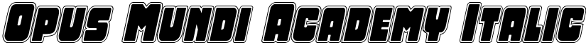 Opus Mundi Academy Italic Italic font