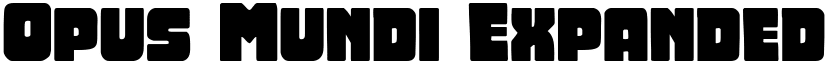 Opus Mundi Expanded Expanded font