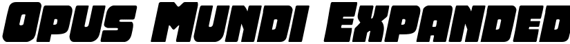 Opus Mundi Expanded Italic Expanded Italic font