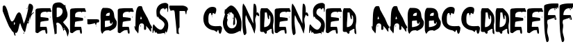 Were-Beast Condensed font