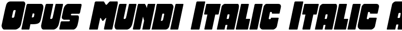 Opus Mundi Italic Italic font
