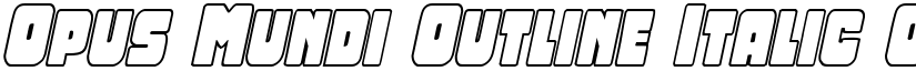 Opus Mundi Outline Italic Outline Italic font