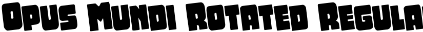 Opus Mundi Rotated Regular font