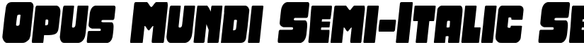 Opus Mundi Semi-Italic Semi-Italic font