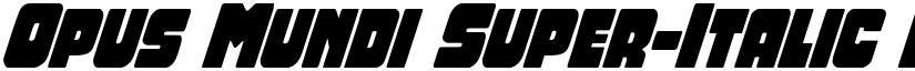 Opus Mundi Super-Italic Italic font