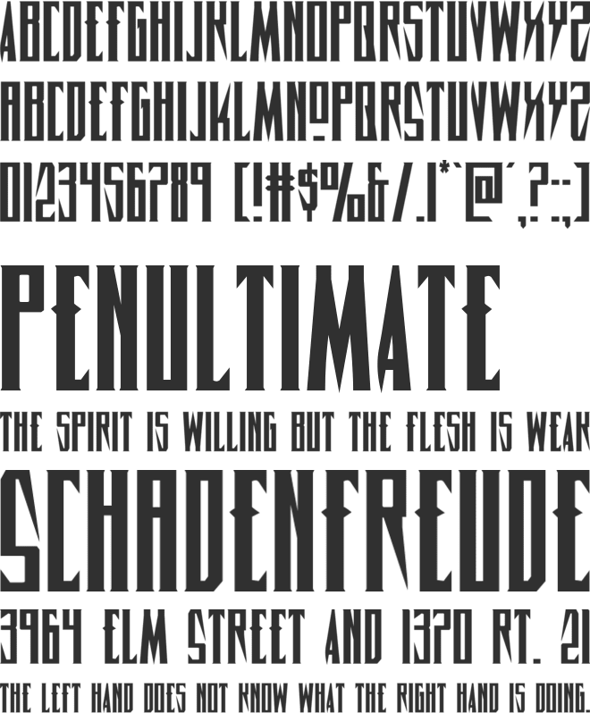 Timberwolf font preview