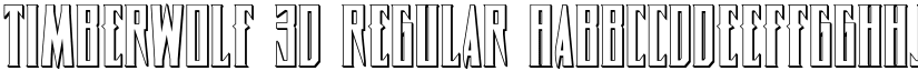 Timberwolf 3D Regular font