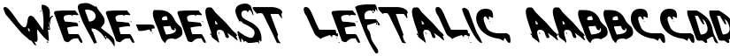Were-Beast Leftalic font