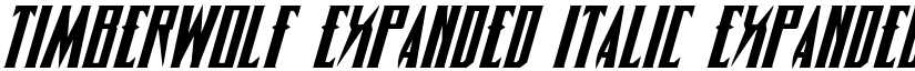 Timberwolf Expanded Italic Expanded Italic font
