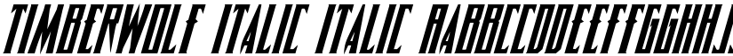 Timberwolf Italic Italic font