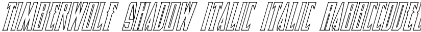 Timberwolf Shadow Italic Italic font