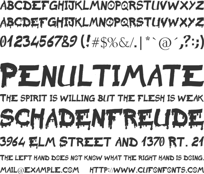 Raslani Sanguinar Kaeser font preview