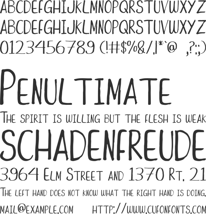 Funny Duck font preview