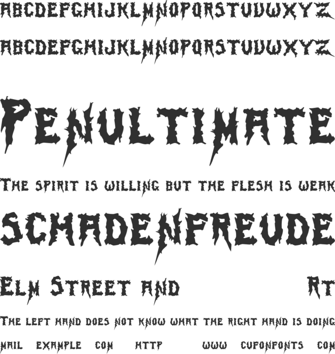 Swamp Thing font preview