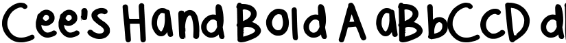 Cee's Hand Bold font