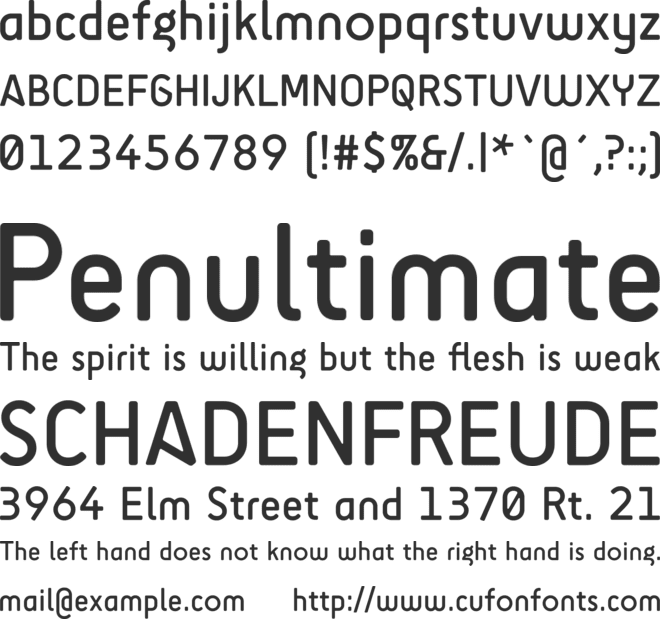 SciFly font preview