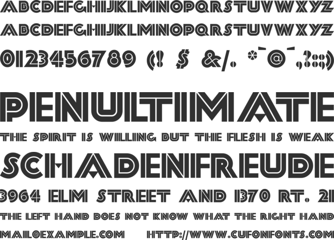 FortySecondStreet font preview