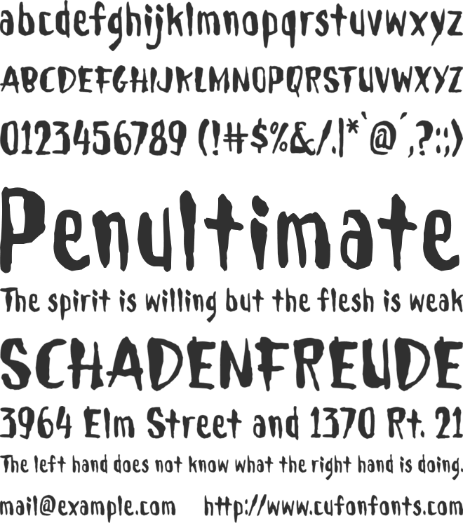 Droeming font preview