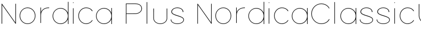 Nordica Plus NordicaClassicUltraLightExt font