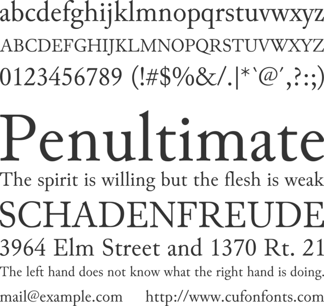 Junicode font preview