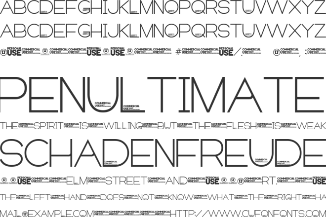 FINA font preview