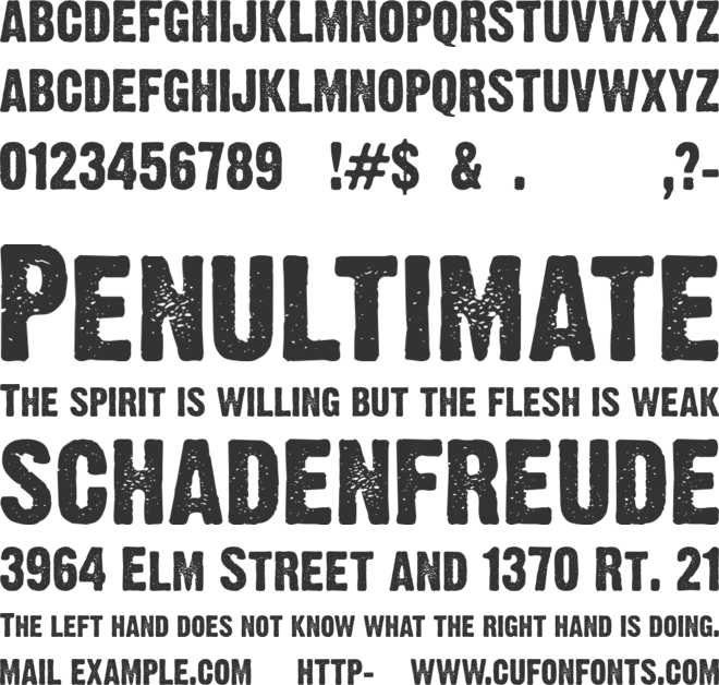 Dirty Headline font preview