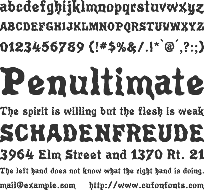 Poultrygeist font preview