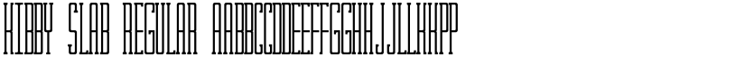 Kibby Slab Regular font