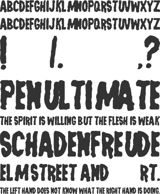 Last Man on Earth font preview