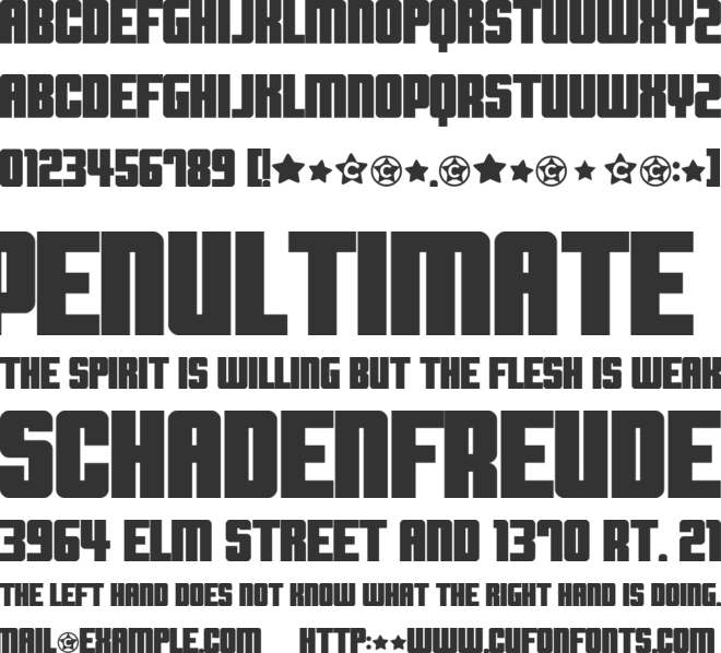 Clearwerkkraftremix font preview