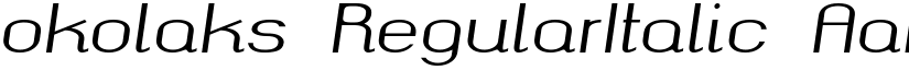 okolaks RegularItalic font