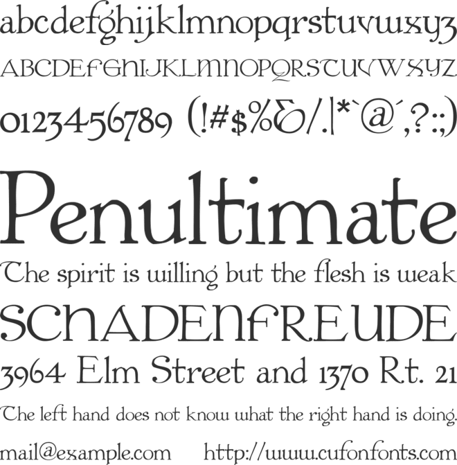Colwell font preview