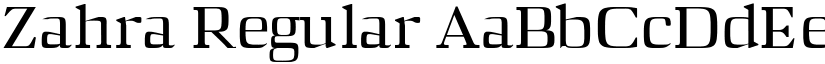 Zahra Regular font