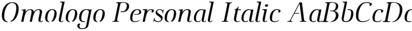 Omologo Personal Italic font