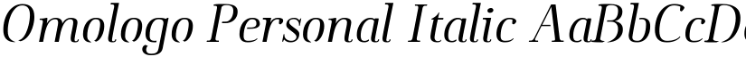 Omologo Personal Italic font