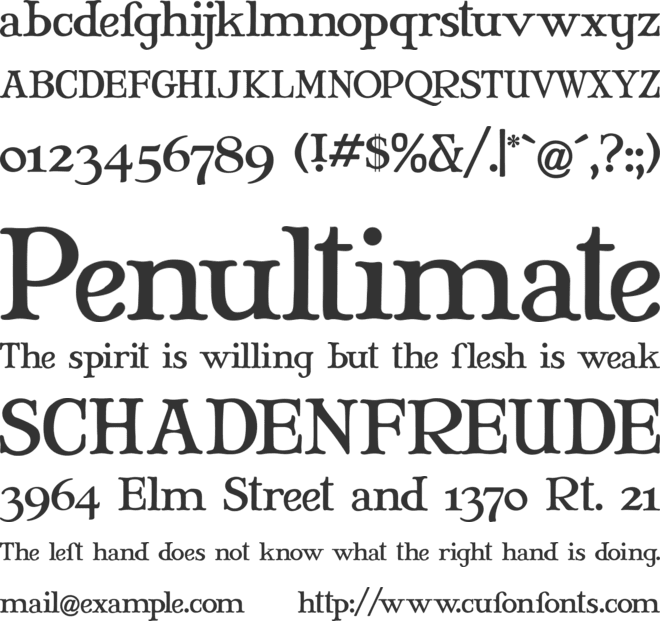 Mary Jane Antique font preview