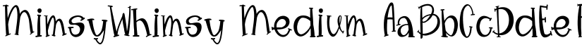MimsyWhimsy Medium font