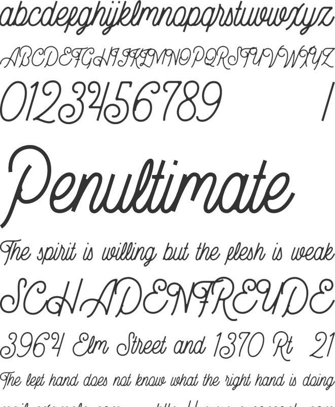 Bellonion DEMO Version font preview
