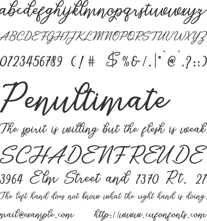 Wostella font preview