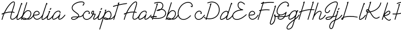 Albelia Script font
