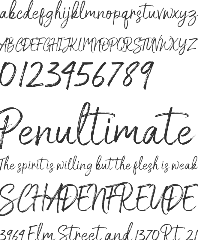White Buttell font preview