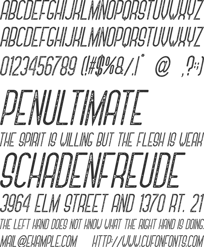 Century Down font preview