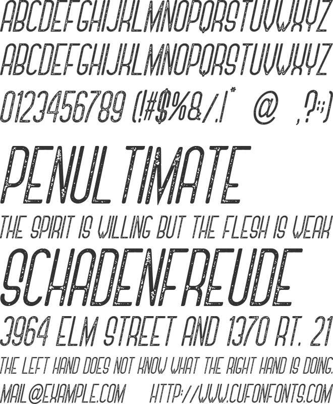 Century Down font preview