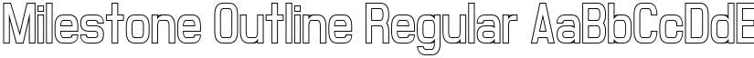 Milestone Outline Regular font