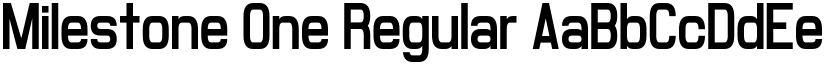 Milestone One Regular font