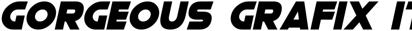 Gorgeous Grafix Italic font