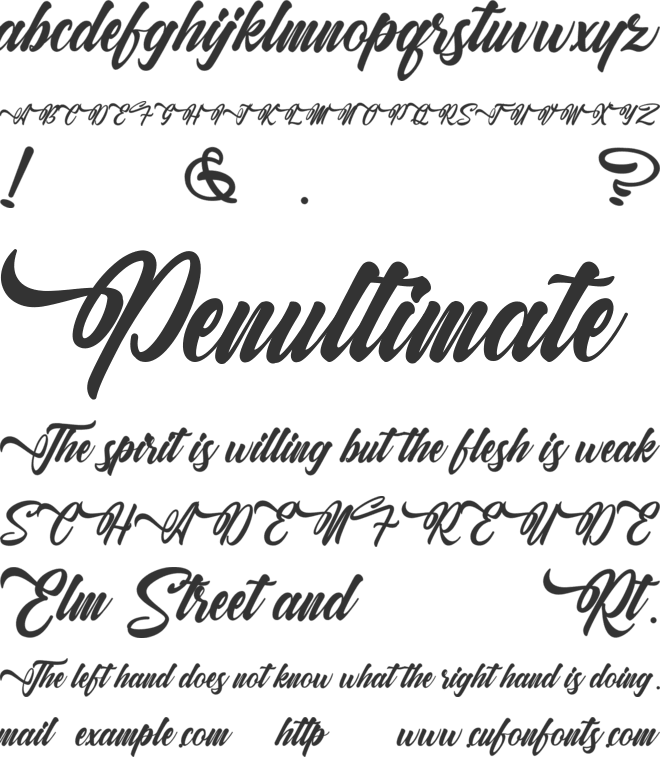 Alingkug Wellany font preview